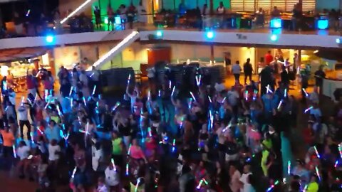 Opening of 80s Glow Dance Party on Carnival Horizon Sept 29 2022