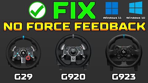 How To FIX Logitech (G29/G920/G923) "NO FORCE FEEDBACK" on Windows 10/11