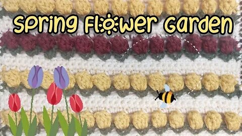 Spring Flower Garden Crochet Stitch Pattern (So Easy, Beginner Level) Looks great on a Granny Square