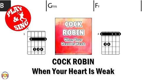 COCK ROBIN When Your Heart Is Weak FCN GUITAR CHORDS & LYRICS