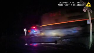 Video shows train hitting Platteville patrol vehicle with arrested woman inside