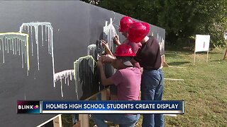 BLINK: Holmes High School students create mural, match skills with professional artists