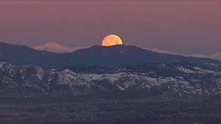 March 20 sunrise with moon