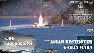 World of Warships Gameplay - Too Close for Comfort with the Asian Destroyer Gadjah Mada.