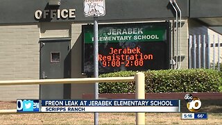 Freon leak at Jerabek Elementary School