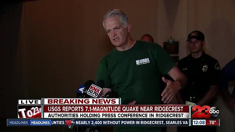 Authorities Hold Press Conference in Ridgecrest (12:20 AM)