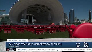 San Diego Symphony's progress on the shell