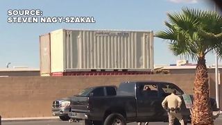 New video shows police shootout in Las Vegas