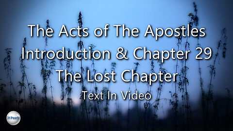 HQ Audiobook: The Lost Chapter of Acts - Chapter 29 - Text In Video