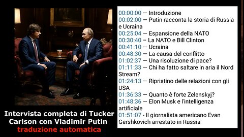 Intervista Tucker&Putin versione integrale