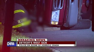 Police on scene of horrific crash on Detroit's west side