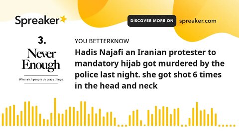 Hadis Najafi an Iranian protester to mandatory hijab got murdered by the police last night. she got