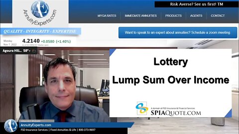 Lotto - Why people take the lump sum over annual income. How to turn part of a lump sum into income.