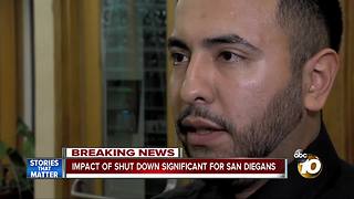 Impact of shutdown significant for San Diegans