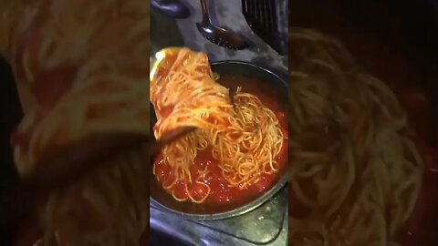 Homemade Spaghetti, so yummy! #shorts #foodtravel #foodie #mukbang