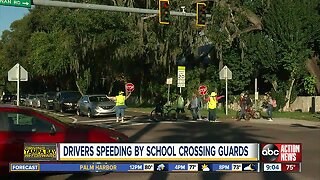 Drivers caught on video not stopping for Florida crossing guard in local school crosswalk