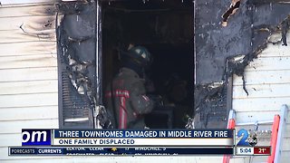 Three Townhomes Damaged In Middle River Fire