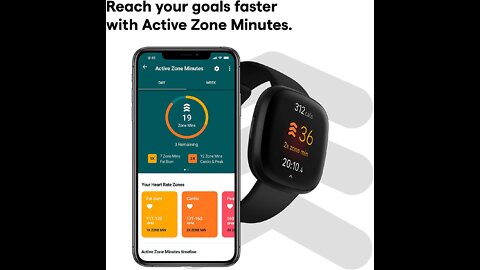 Fitbit Versa 3 Health & Fitness Smartwatch with GPS, 247 Heart Rate, Alexa Built-in, 6+ Days B...