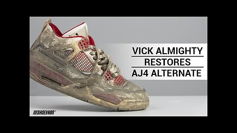 Vick Almighty RESTORES DISGUSTING Air Jordan 4 Alternate 89 w/ Reshoevn8r PART 1