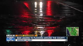 Heavy rain causes flooding around San Diego County