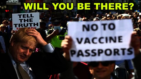Massive Protests Against Plan B & Vaccine Passports In Parliament Square 18th December 2021
