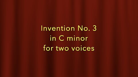 Invention No. 3 in C minor for two voices by Robert W. Padgett
