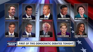 First of two Democratic debates tonight