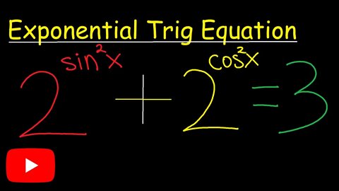 Mastermind: How to solve an exponential equation with trigonometric functions as exponents | Precalc