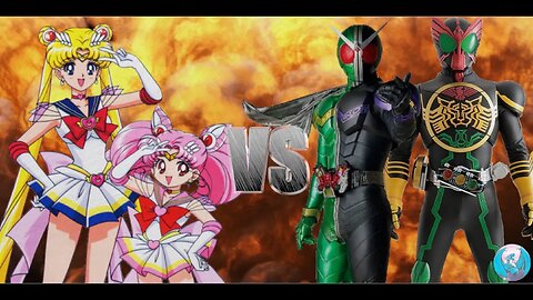MUGEN - Request - Super Sailor Moon + Chibi Moon VS Kamen Rider Double + OOO - See Description