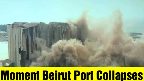 Breaking : The Moment Part of Beirut Port Collapsed