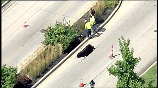 Chopper 9: Evanston road collapse