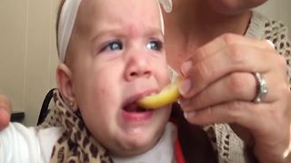 "Baby Tries Lemon For The First Time"