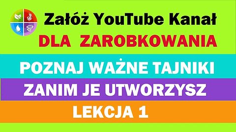 1YTᴴᴰ Lekcja | YouTube Kanał - Poznaj Tajniki Zanim Go Utworzysz|@elementaryans