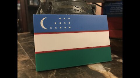 3D Printed Uzbekistan Flag