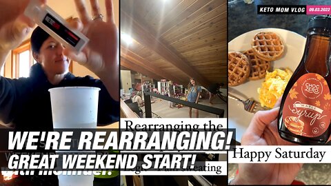 We're Rearranging The Play Area! Happy Saturday! | KETO Mom Vlog