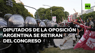 Diputados de la oposición argentina se retiran del Congreso a causa de los disturbios