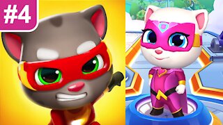 Talking Tom Hero Dash Gameplay #4 | Superhero Angela in PINK SUIT