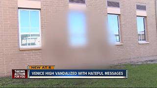 High school vandalized with hateful messages