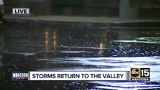 Storms pound the Valley Wednesday night