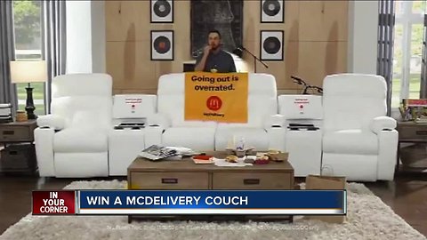 You can win a 'McDelivery Couch' from McDonald's