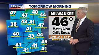 Chilly Thursday morning, lows in the 40s