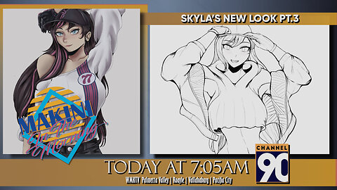 Skyla's Redesign Part 3 - Flats and Shading | Makini in the Morning | Episode 78