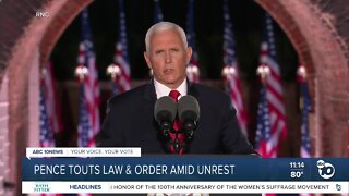 Pence touts law & order amid unrest