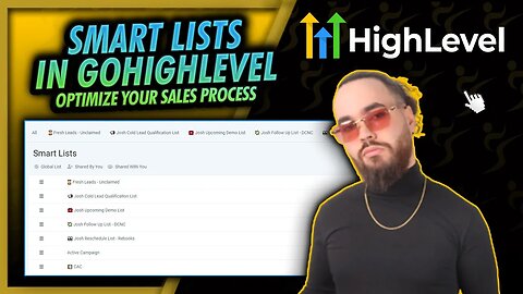 GoHighLevel Contact Smart Lists 📃 How To Create Filtered Views To Optimize Your Sales Process [GHL]