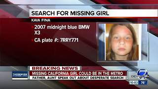 Missing California girl may be in Denver metro area