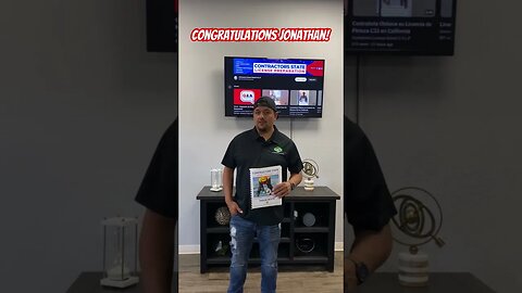 Congratulations another Licensed contractor!