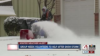 Group needs volunteers to help after snowstorm