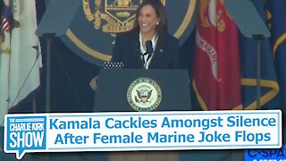 Kamala Cackles Amongst Silence After Female Marine Joke Flops