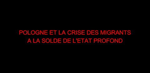 POLOGNE ET LA CRISE DES MIGRANTS A LA SOLDE DE L'ETAT PROFOND