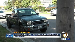 Destructive gas thefts frustrating Oceanside neighborhood